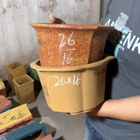 紫砂花盆手工制作