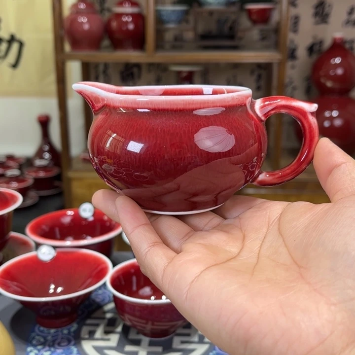 景德镇陶瓷浅行窑公道杯