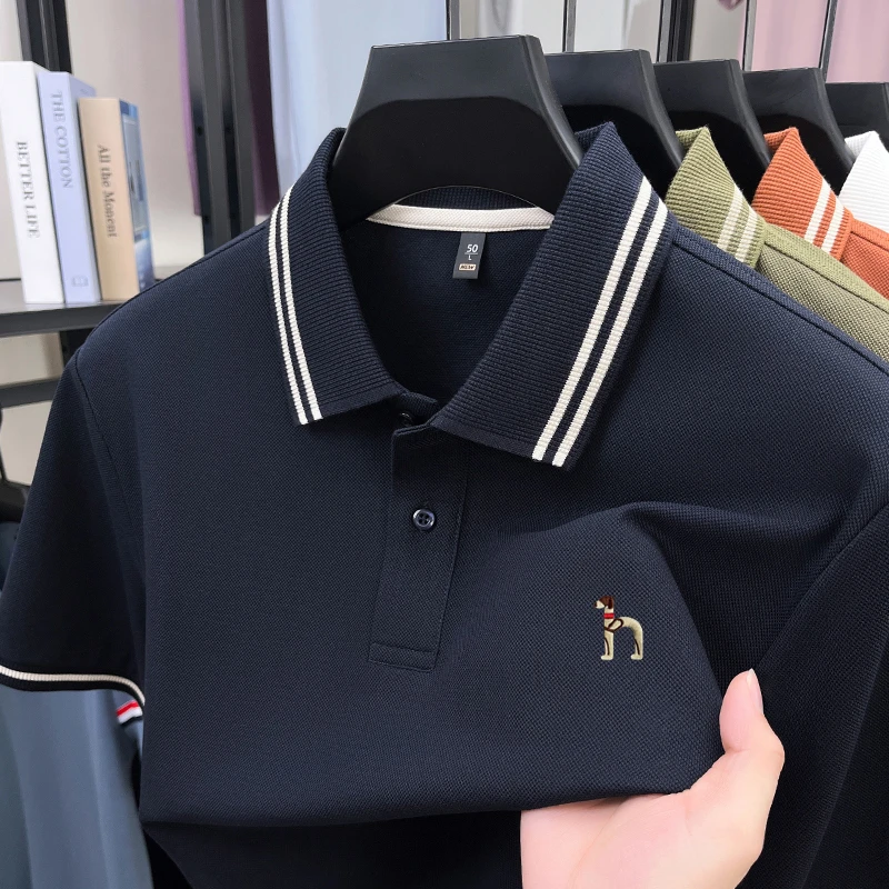 奥特莱斯撤柜丨专柜正品2025新款男士夏季纯棉简约短袖POLO衫T恤