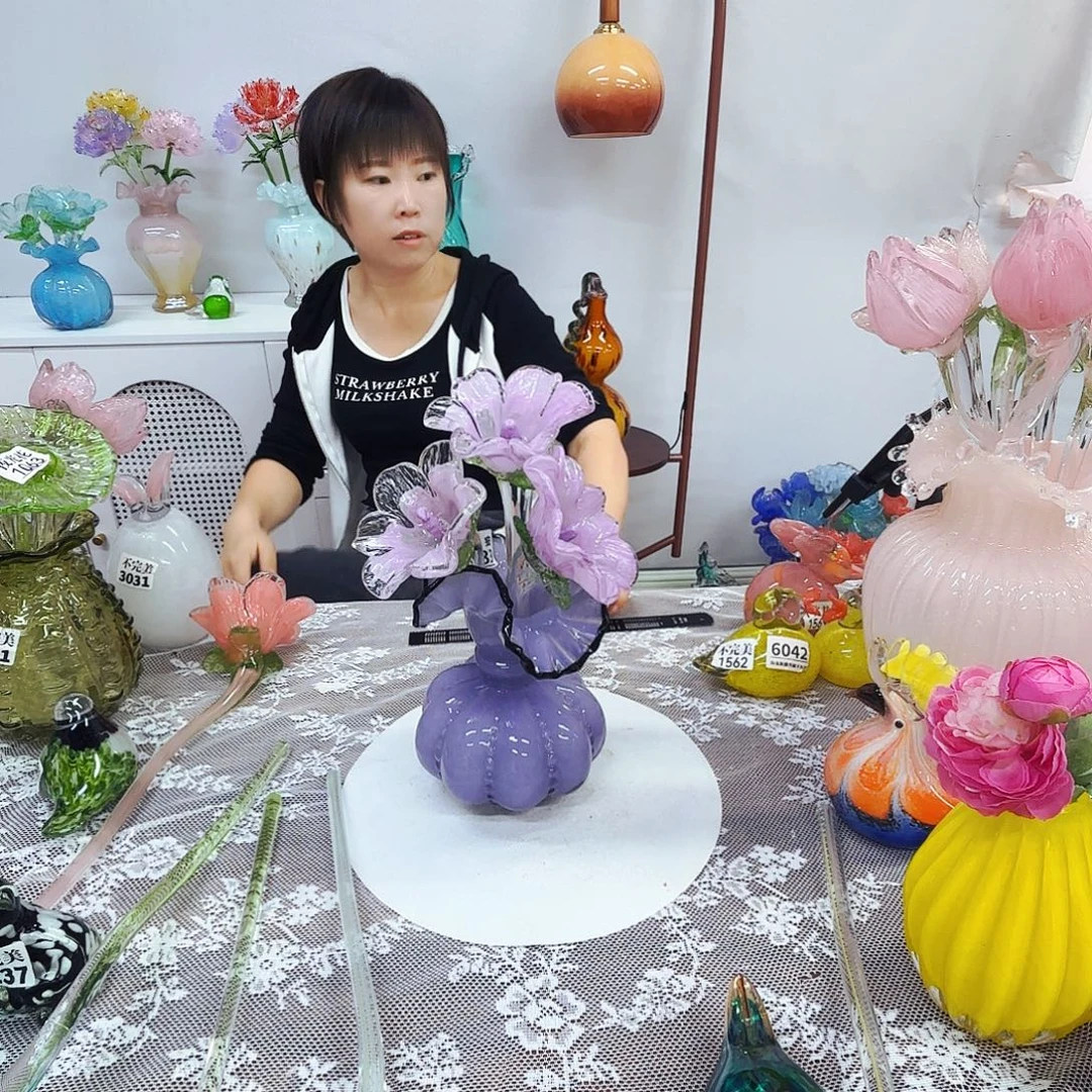 3花1瓶琉璃花瓶花器艺术品