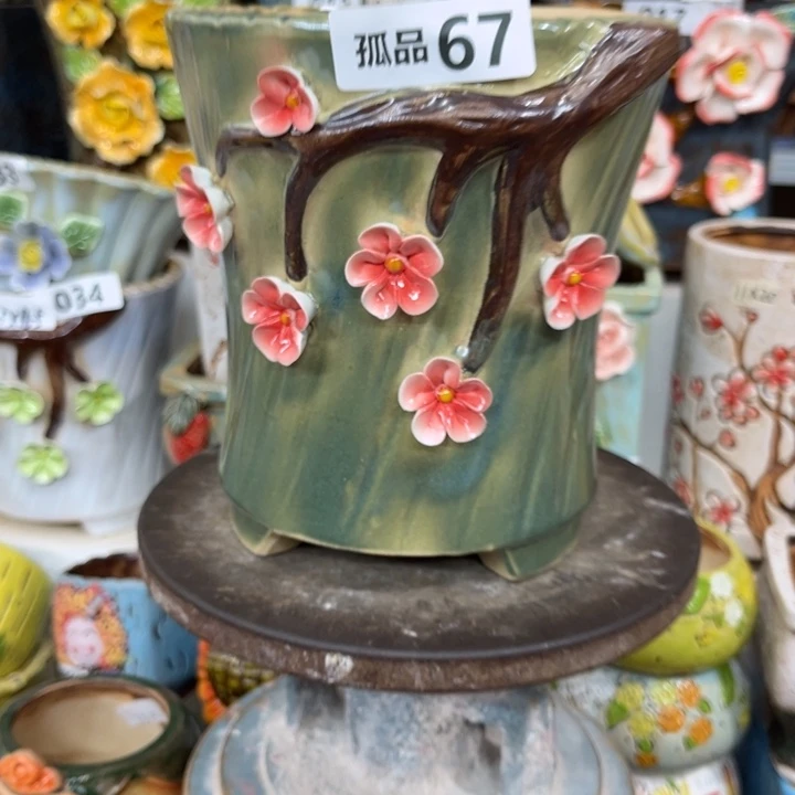 紫砂花盆粗陶材质多肉花盆