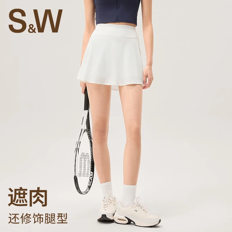 SW速惟 A字运动短裙女夏季遮肉显瘦假两件伞状运动健身裙 5044 z1