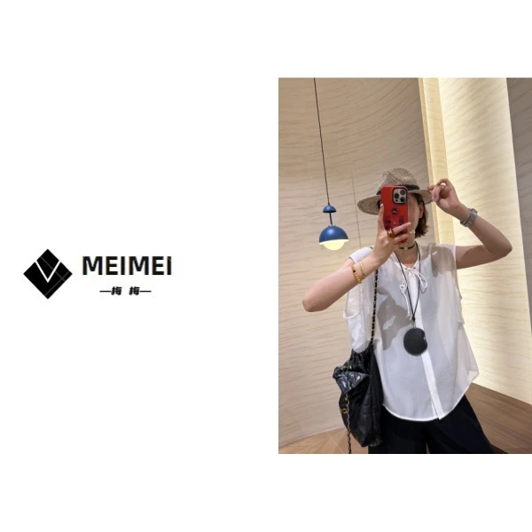 XMM.【人丝飞袖衬衣】百搭潮流显瘦洋气宽松休闲夏季小众韩版HZ7783