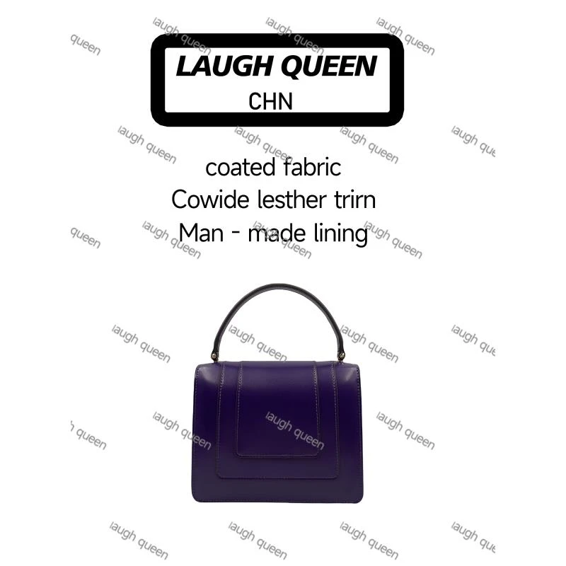 Laugh Queen手工打造真皮女士新款包1008紫色