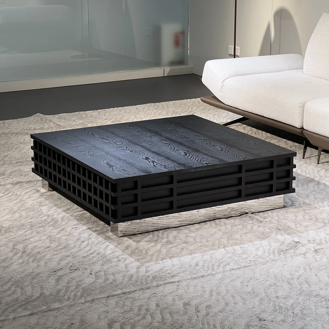 【建筑茶几】 极简意式北欧茶几白蜡木实木创意客厅设计师款别墅