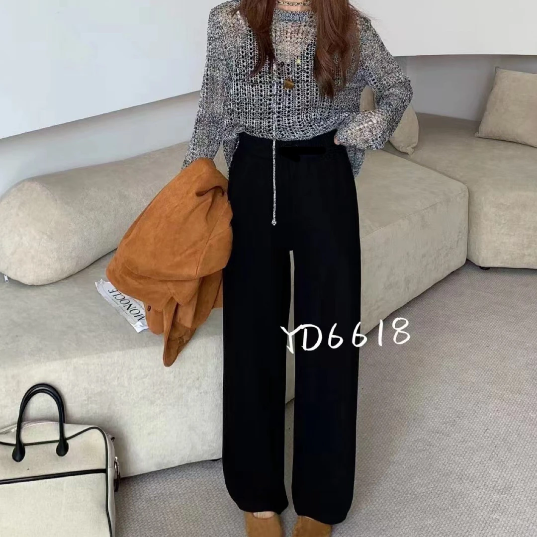 D220女装烟蒂小米格直筒裤6618