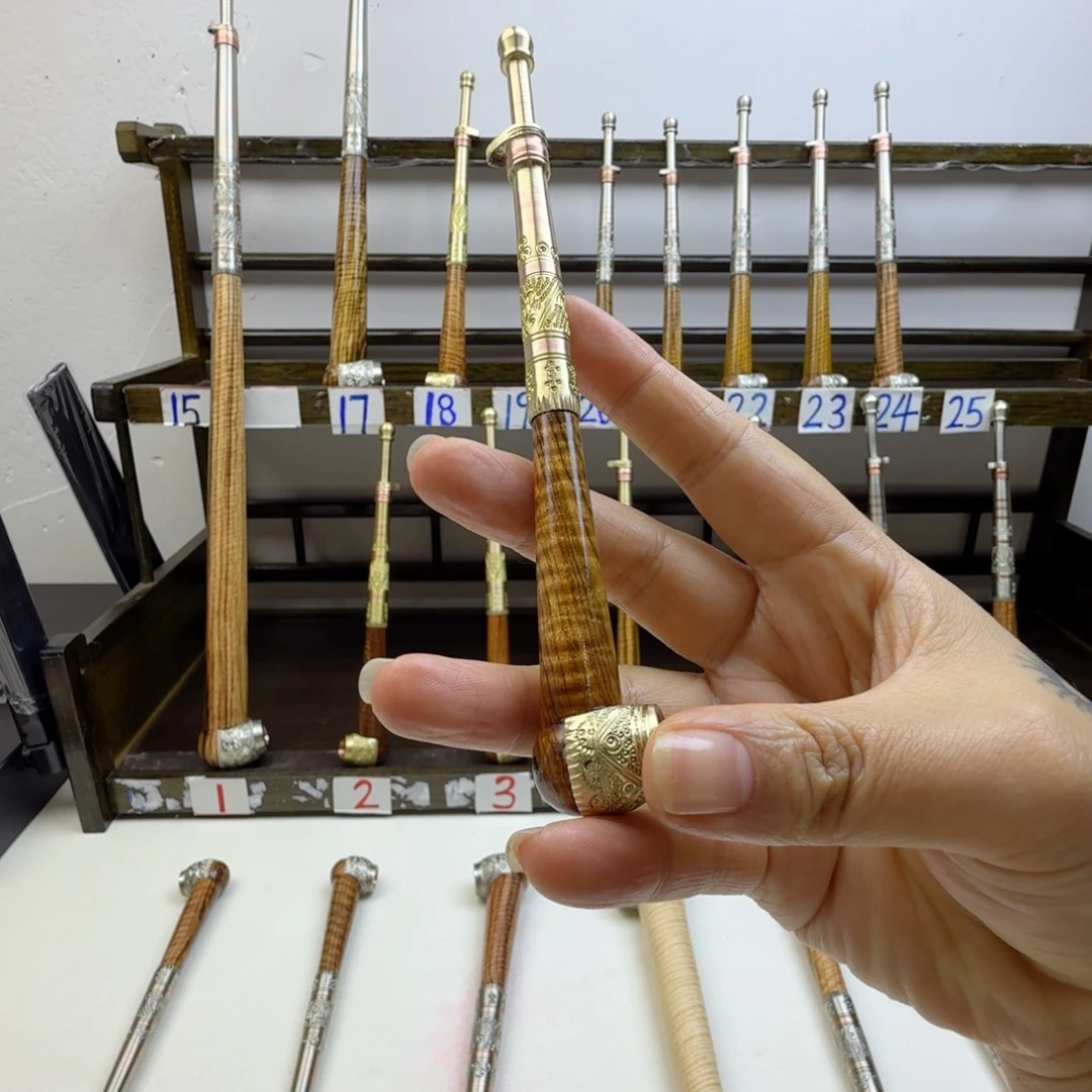 宣威小陈手工制作乌木烟杆