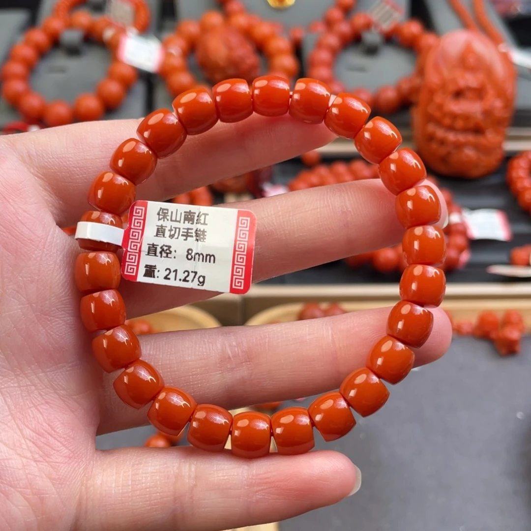 南红玛瑙8+mm单圈未镶嵌