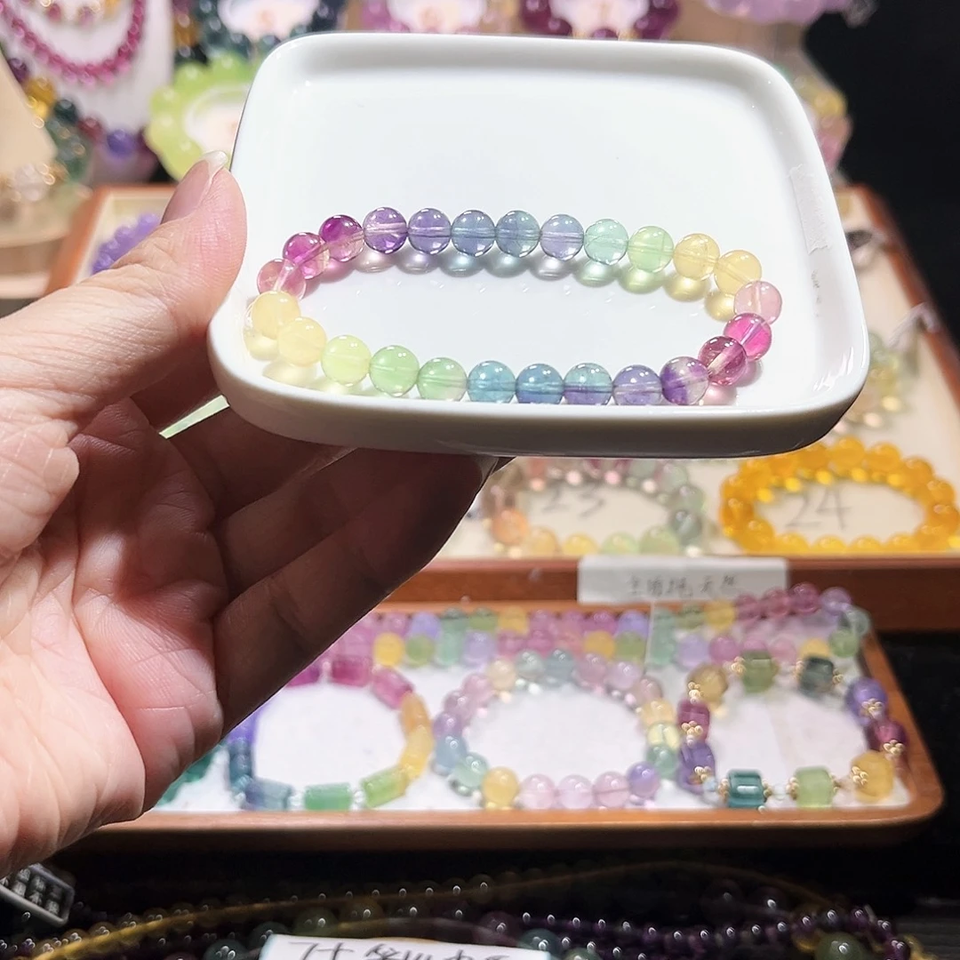 萤石未镶嵌萤石7加小彩虹