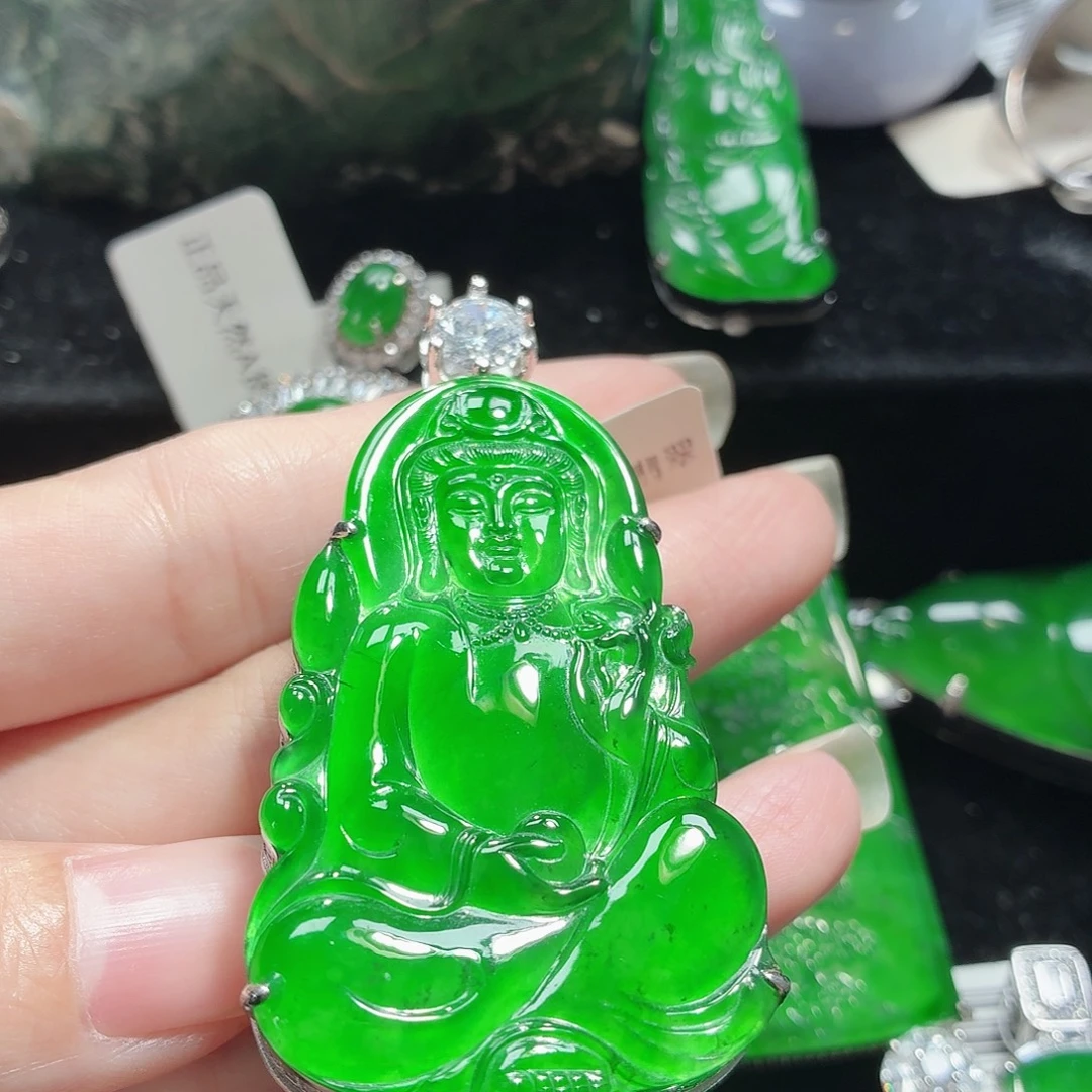 翡翠银S925镶嵌颈饰