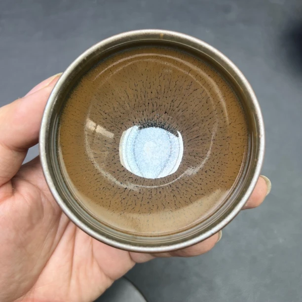 黄鹧鸪束口盏建窑建盏原矿原釉茶器茶盏主人杯