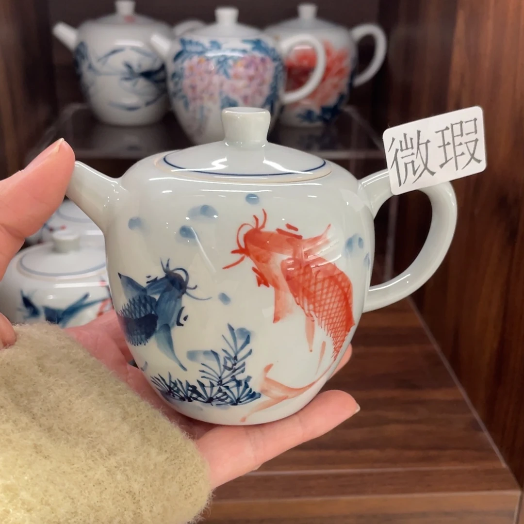 微瑕釉下彩纯手绘