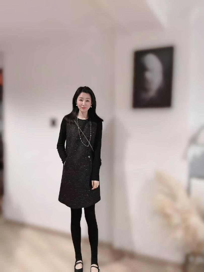 订制款显瘦复古气质时尚背心连衣裙