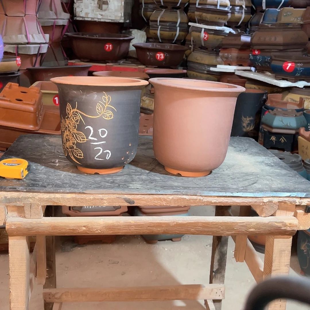 紫砂花盆高金钟盆高金钟盆两个