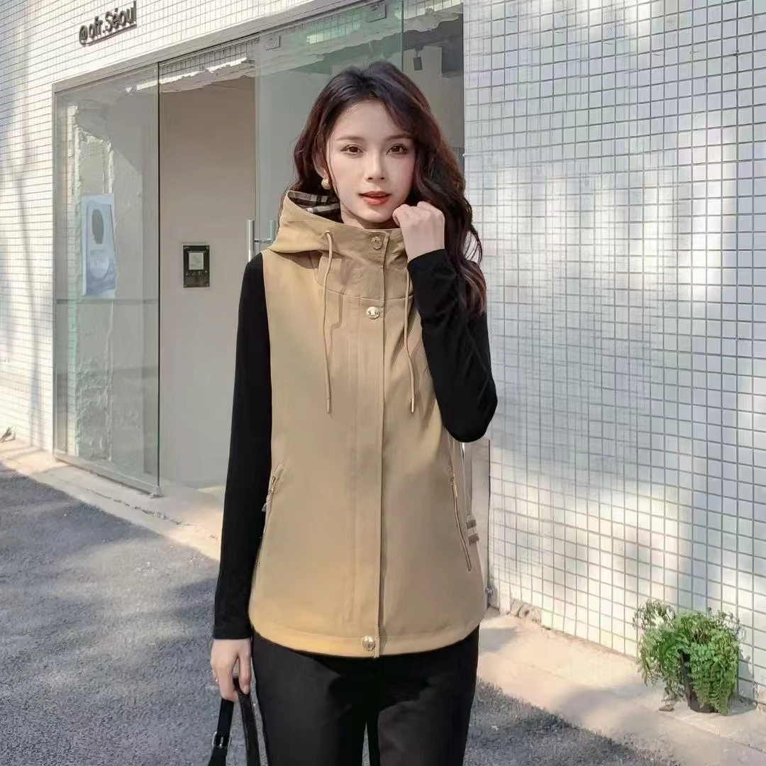 [金曼]时尚百搭显瘦运动款连帽马甲176327