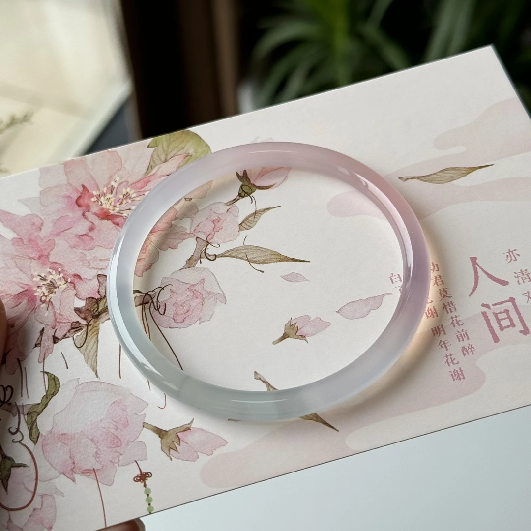 铜合金手镯 悦己容[多巴胺]复古国风汉服百搭冰透手镯首饰
