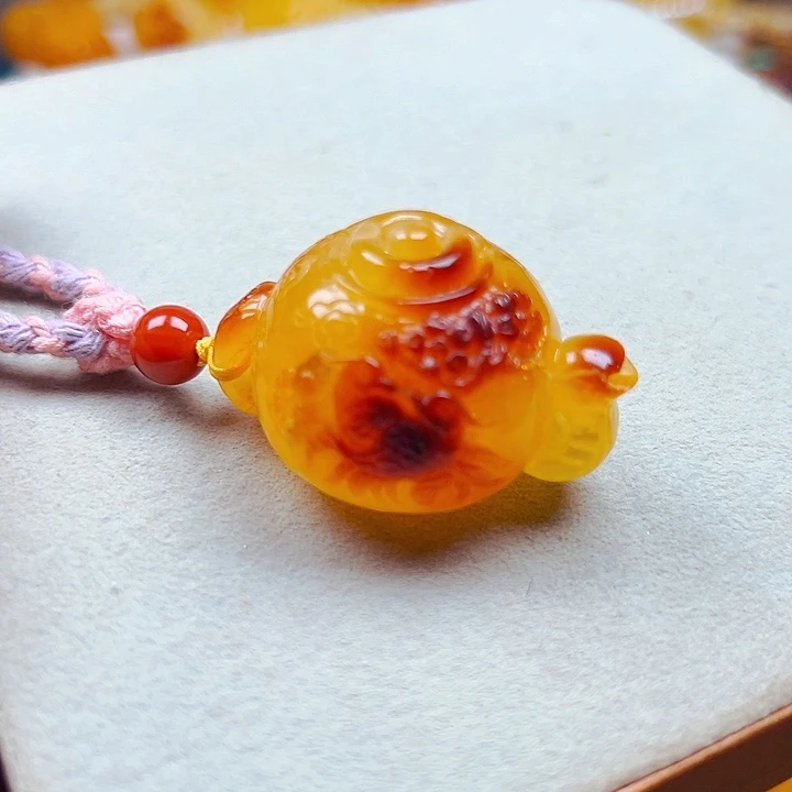 蜜蜡颈饰未镶嵌把把胡