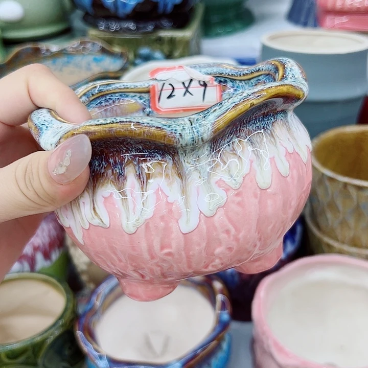 有孔，满10元包邮多肉陶瓷花盆