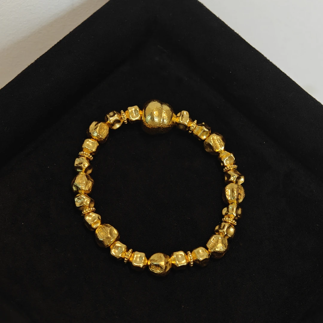 足金999【福禄】吉言无相珠手串30.38克