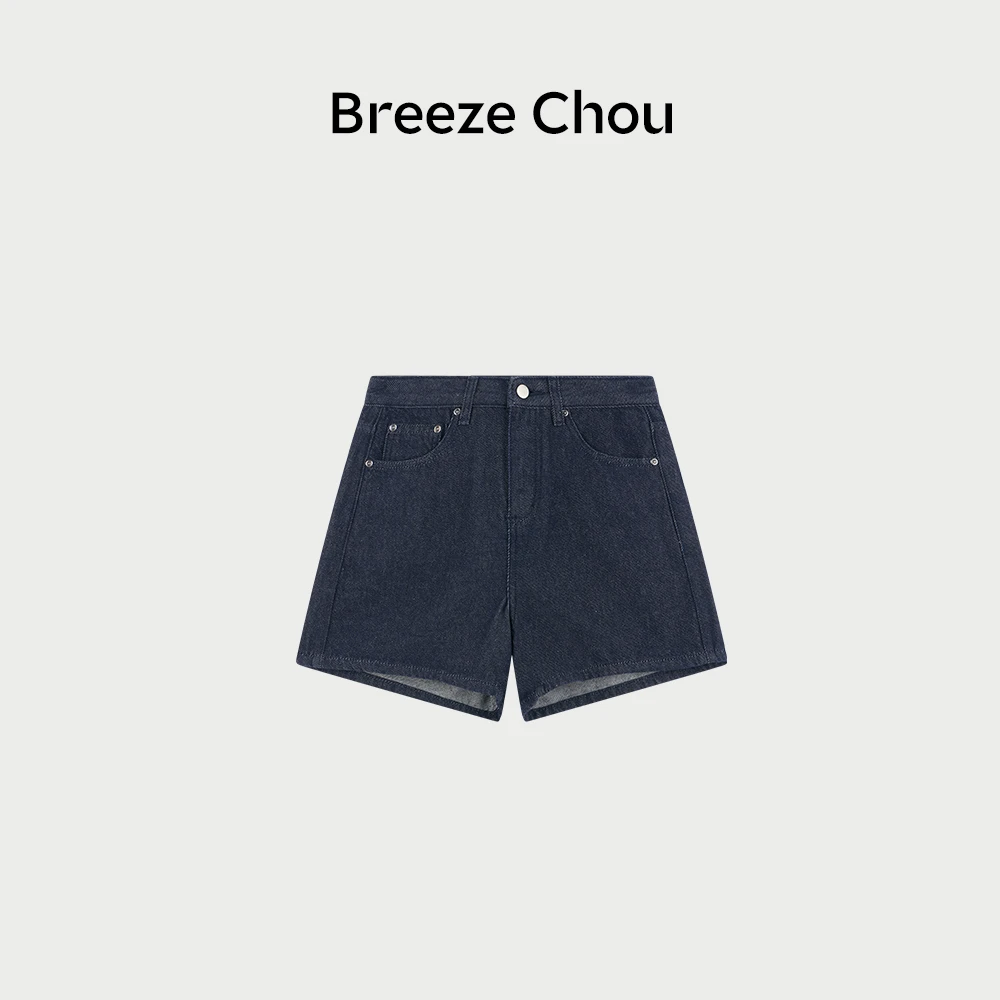 Breeze Chou2025春夏牛仔短裤高腰百搭复古水洗 KE1053
