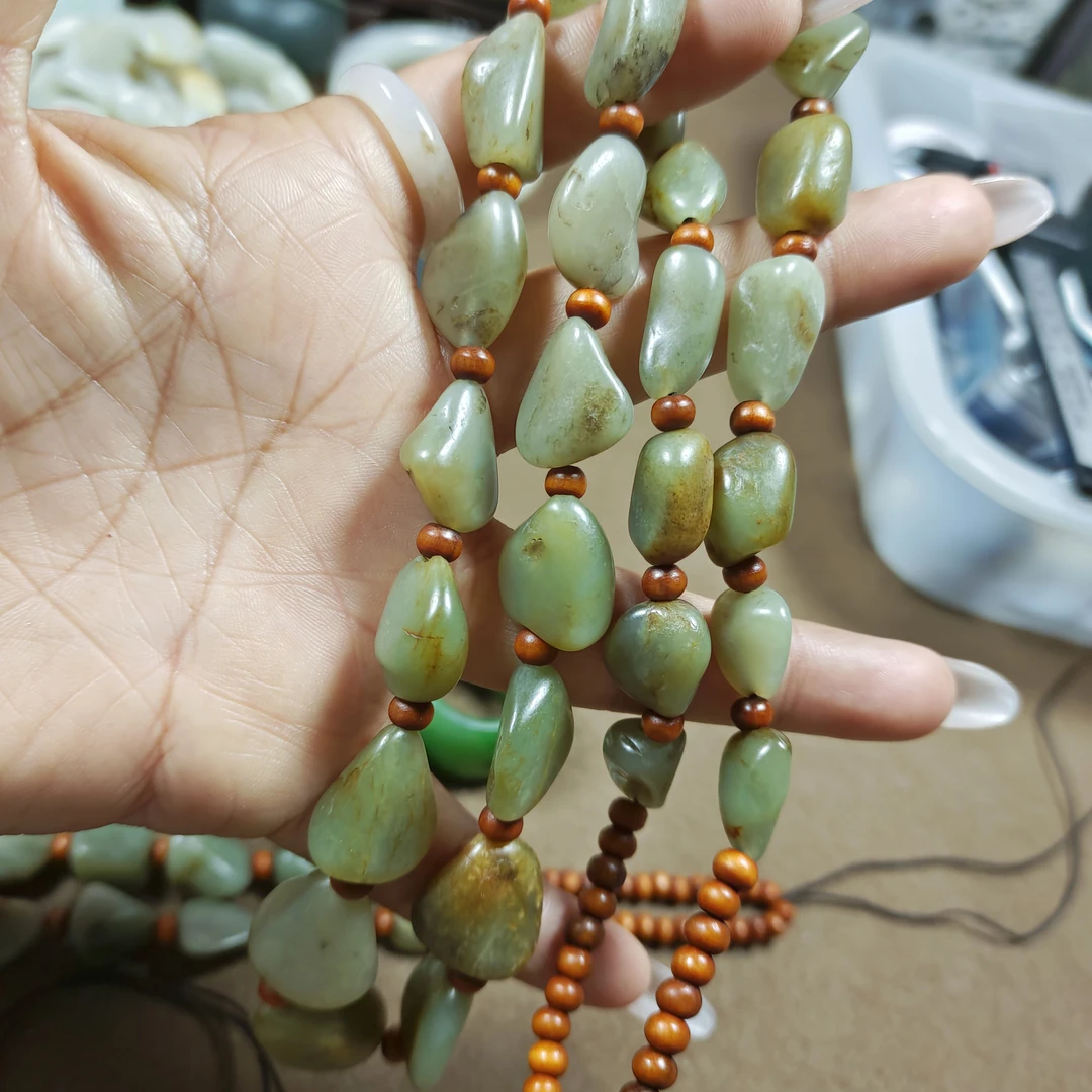 和田玉原石项链！