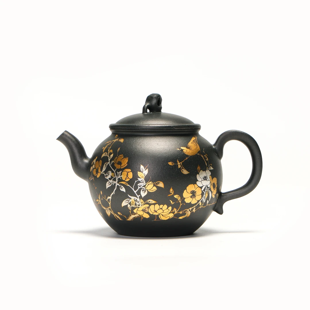 汪汪茶器 蕴金石趣 墨绿泥 120cc dlg家用紫砂壶