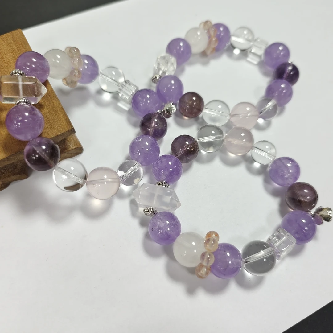 【书记甄选】原创“月魄紫漪”单圈手链 多样性发一件 约14mm 8001CF