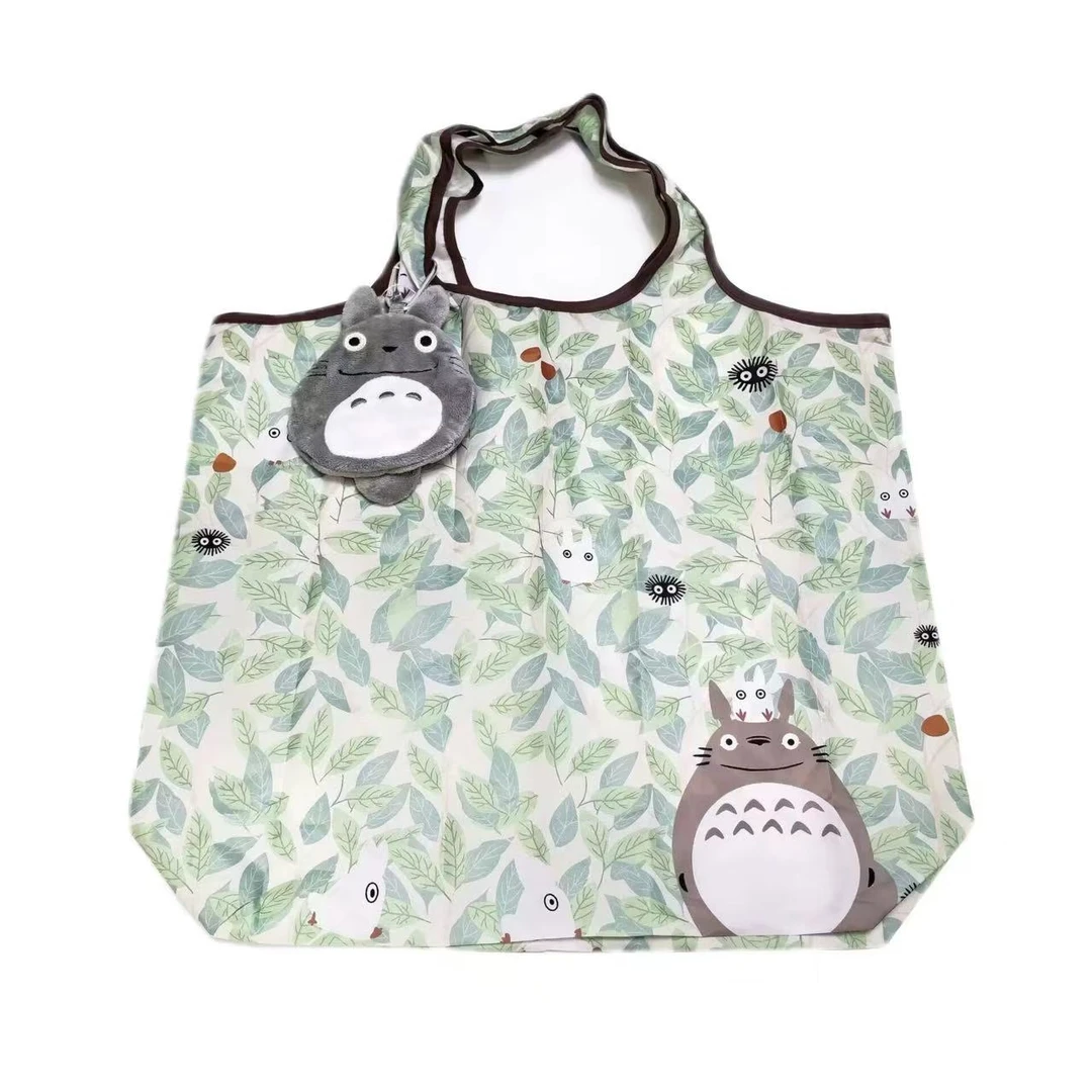 日单环保袋单肩大号卡通收纳环保环保袋大容量购物袋便携龙猫