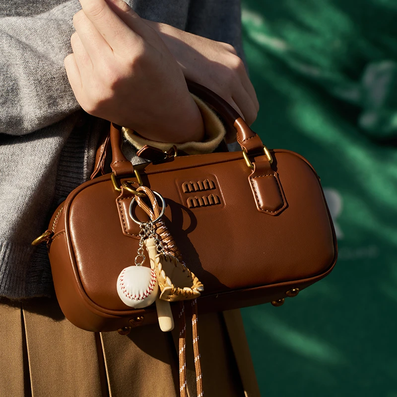 MGRASSGO波士顿包女单肩斜挎包逛街通勤百搭小众设计时尚保龄球包