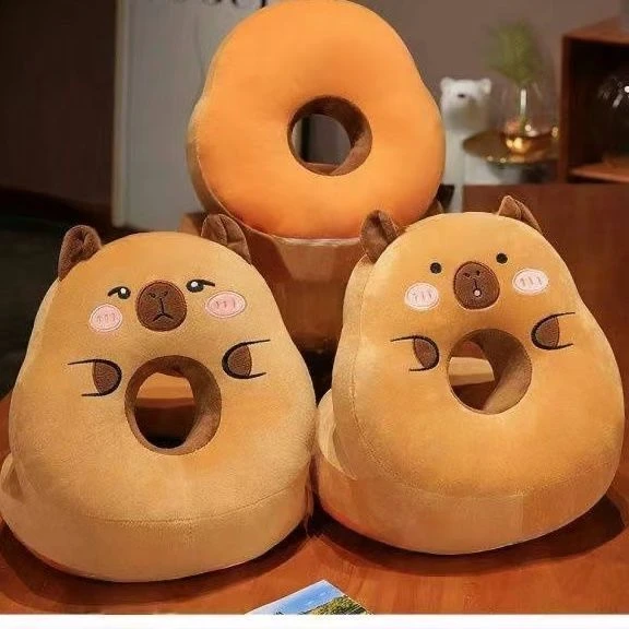 卡皮巴拉卡通可爱午睡枕办公室午休神器可拆洗学生成人睡觉抱枕