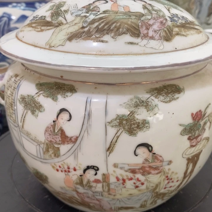 多***仔摆件陶瓷摆件瓷瓷一对