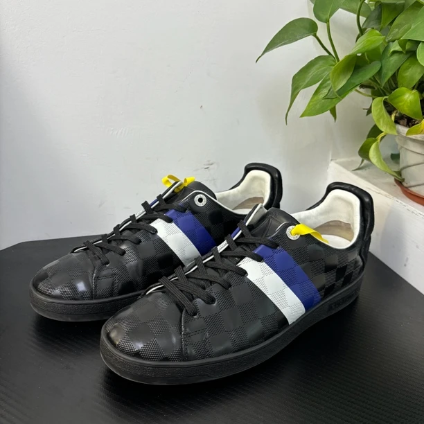 95新 LouisVuitton/路易威登 41.5欧棋盘格板鞋成色自定义wdf914