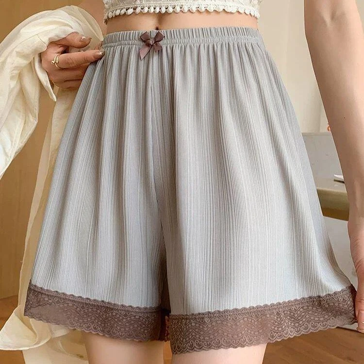 精品冰丝安全裤女新蕾丝夏季薄款外穿内搭防走光打底裤女不卷边