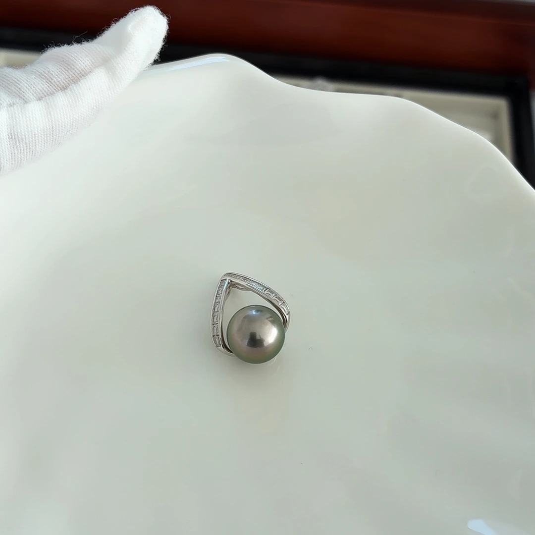 颈饰银S925镶嵌海水珍珠