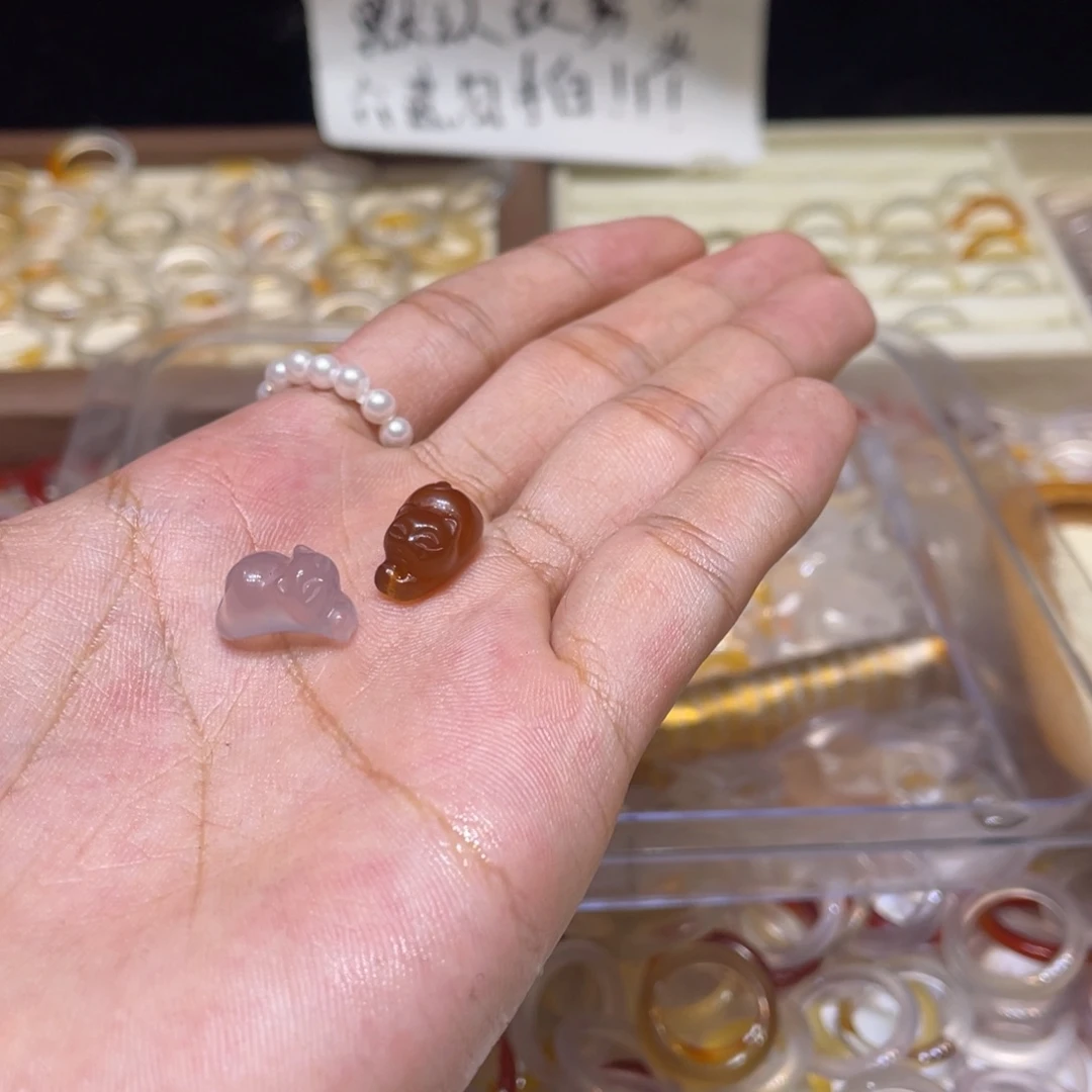 玛瑙/玉髓未镶嵌戒指420号港猫14.5