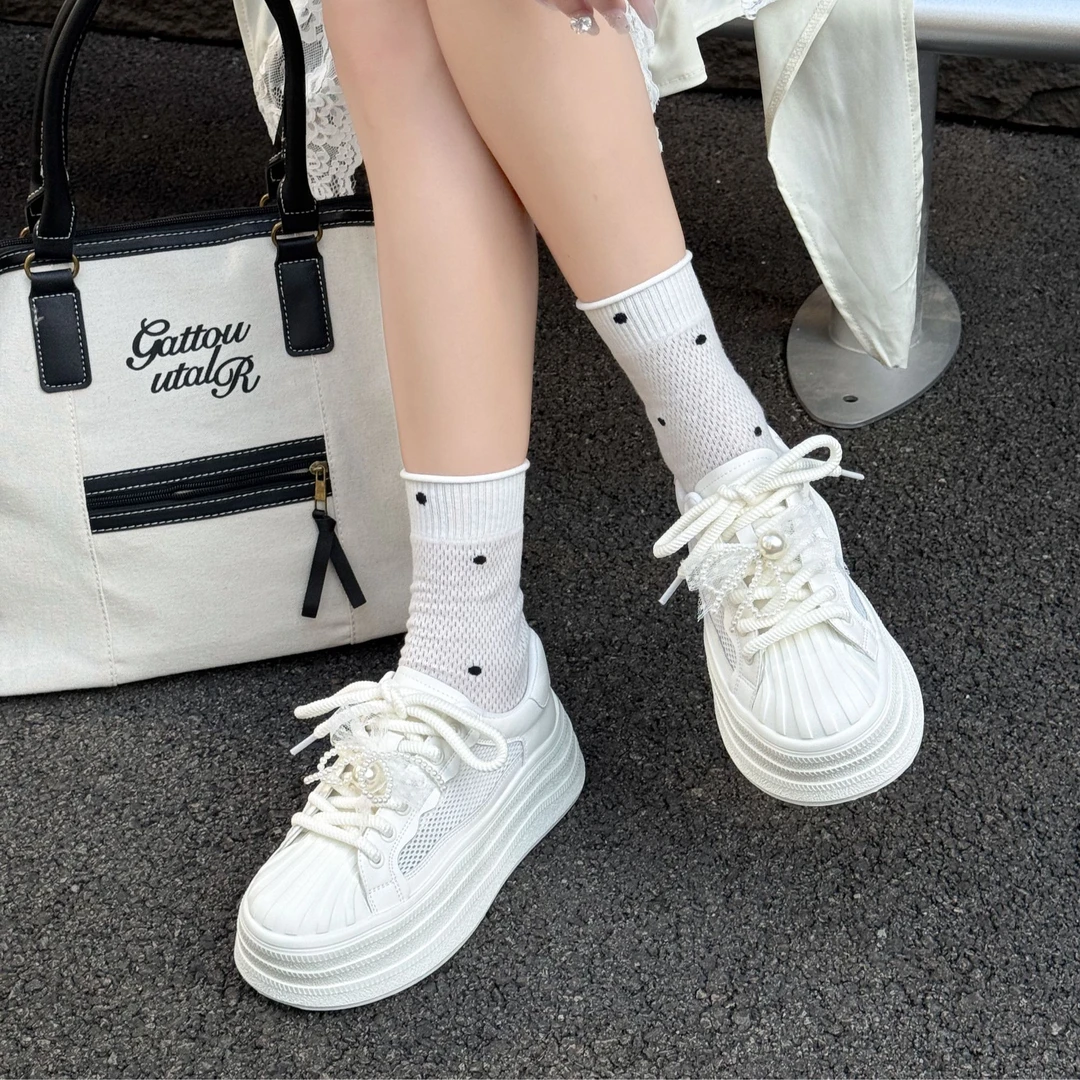 【夏日浪漫8590】5cm GC夏季单网面透气百搭韩版休闲鞋/25AD8590M