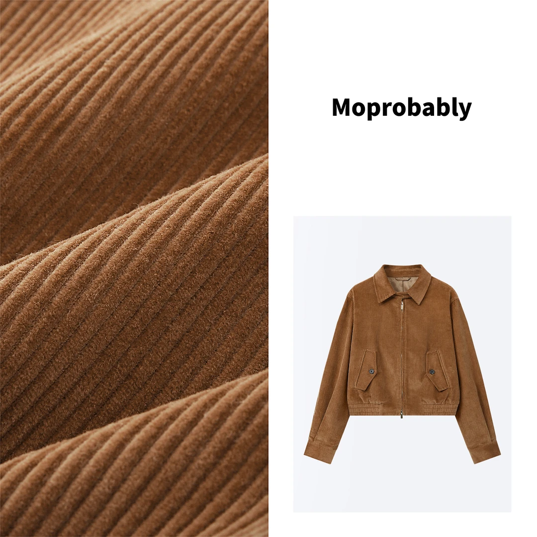 Moprobably【福利款】「罗宾橙」小众设计款灯芯绒外套L3315077