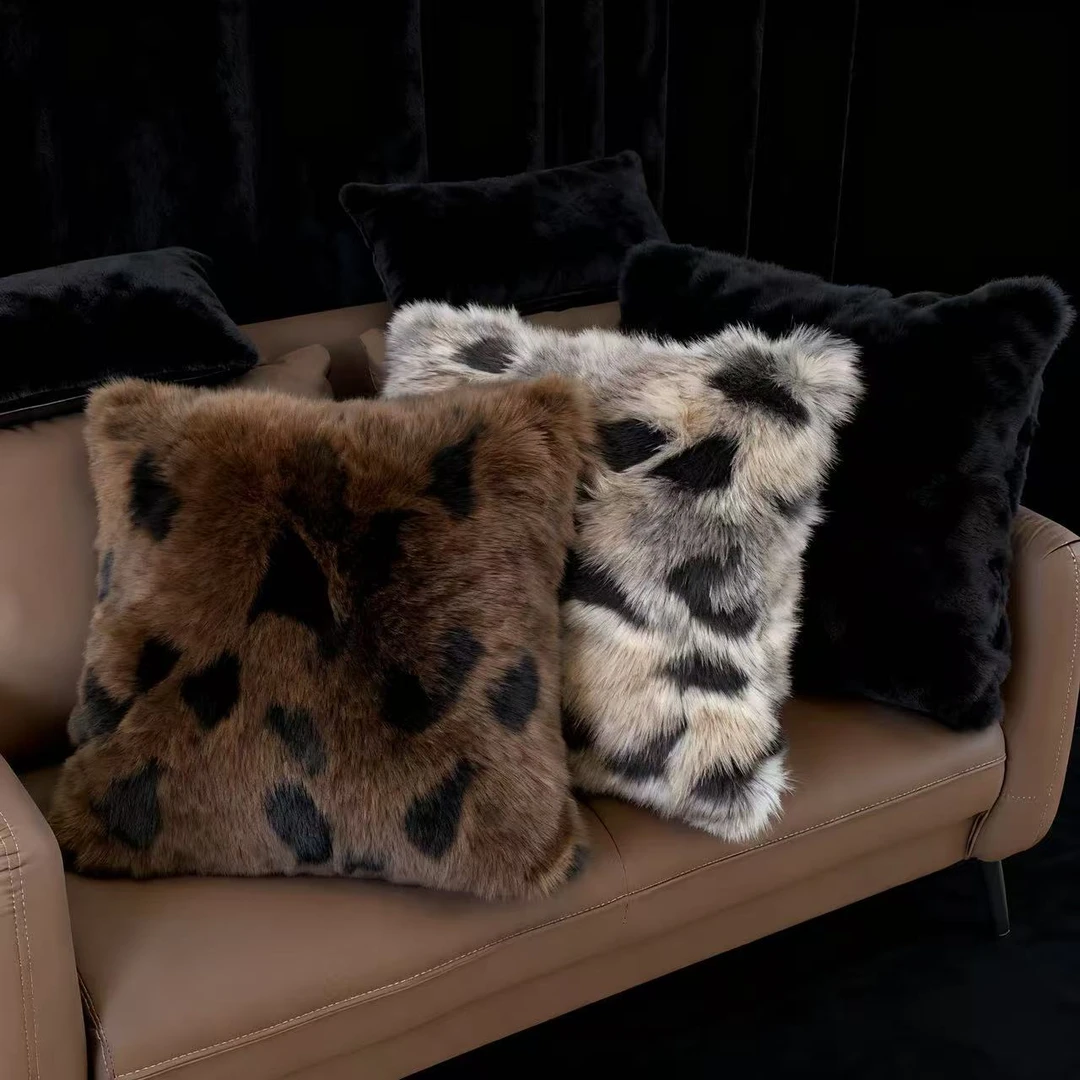 【LANRENMIAO】仿貂毛美拉德抱枕 单人抱枕 卧室装饰床头靠垫