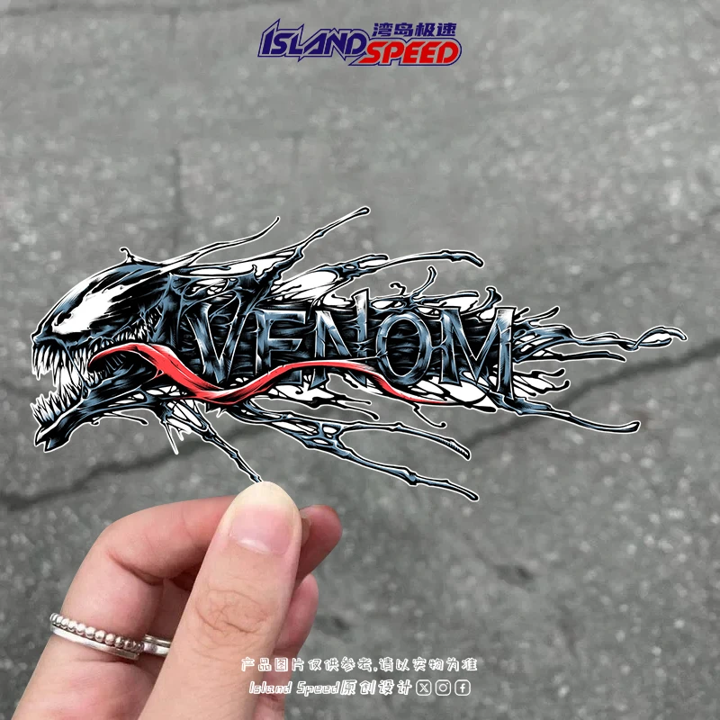 VENOM毒液汽车贴纸创意设计卡通动漫车身玻璃防水装饰贴