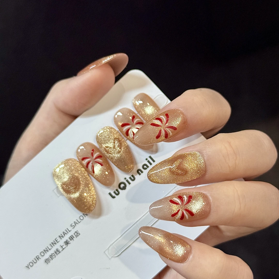 【孤品】云响·Nail·纯手工穿戴甲烟火心事可多次使用 送工具包