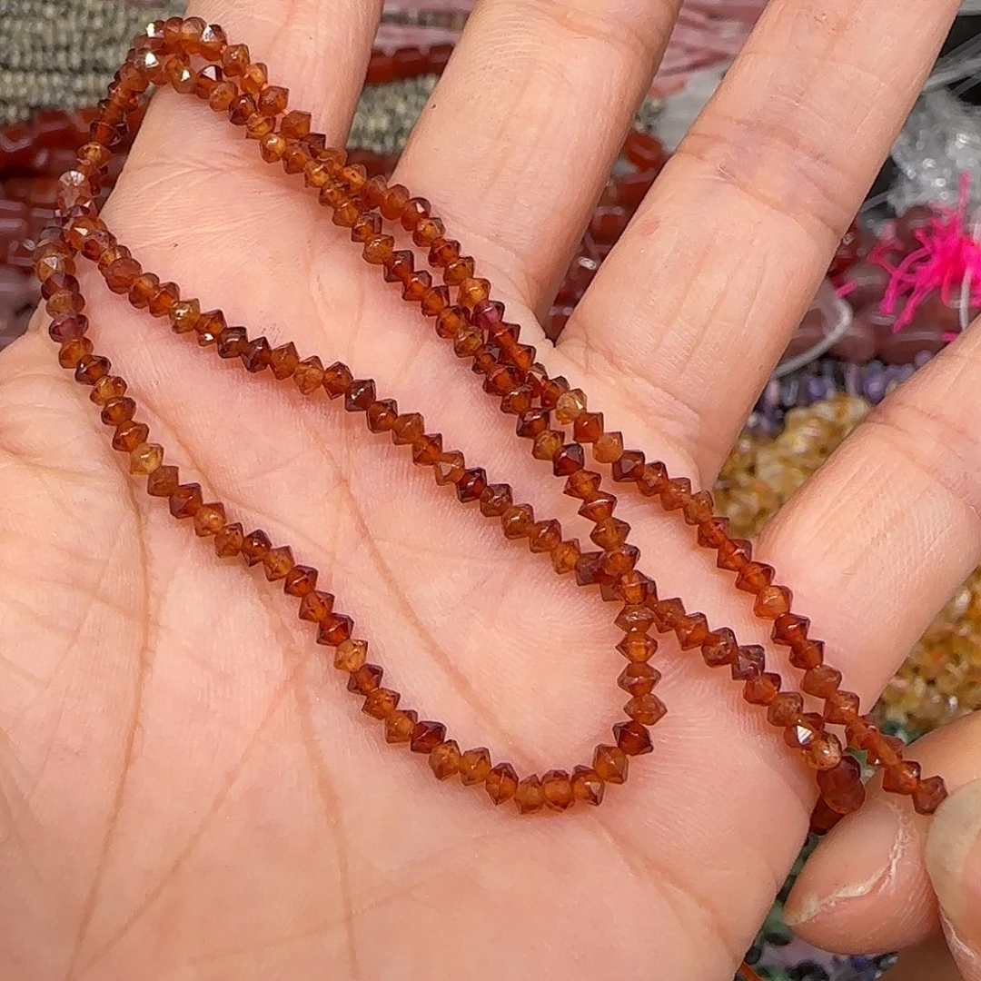 玛瑙/玉髓合金珠宝半成品芬达石3mm飞碟一条