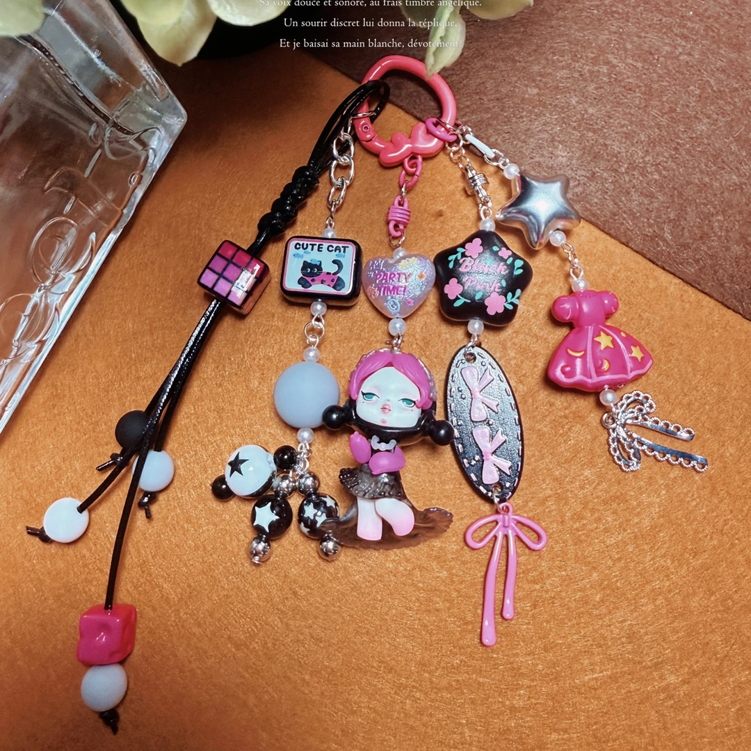 可爱手机链串珠挂链钥匙扣ccd相机挂绳包挂件短款【改娃默认微瑕】