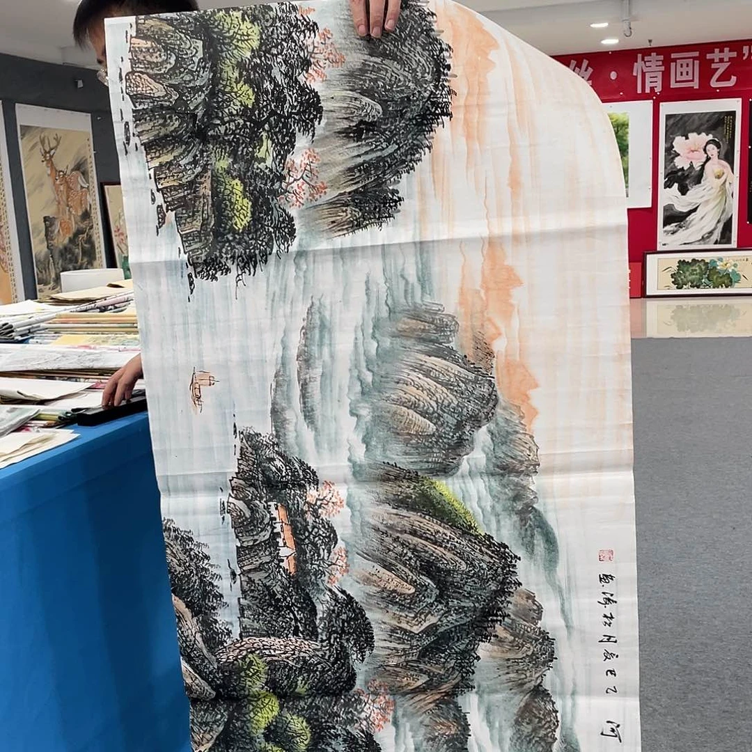 国画今天上午国画作品展示