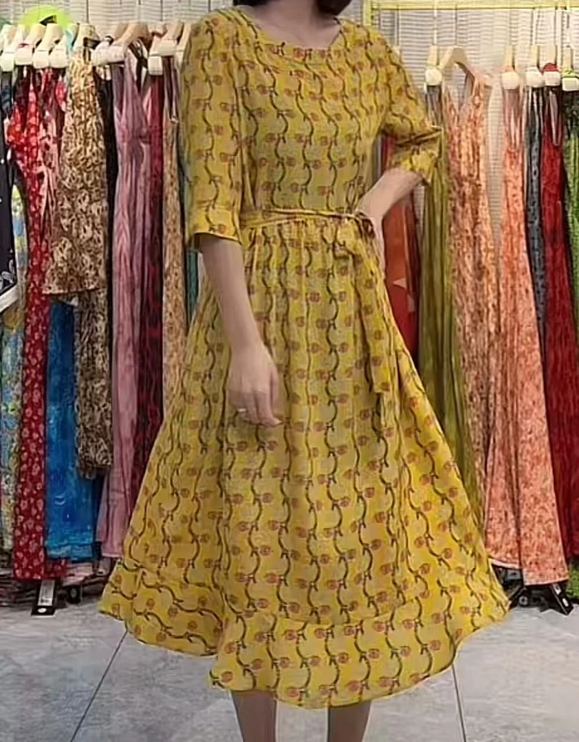 SENBIYAO森比垚 5351#桑蚕丝连衣裙