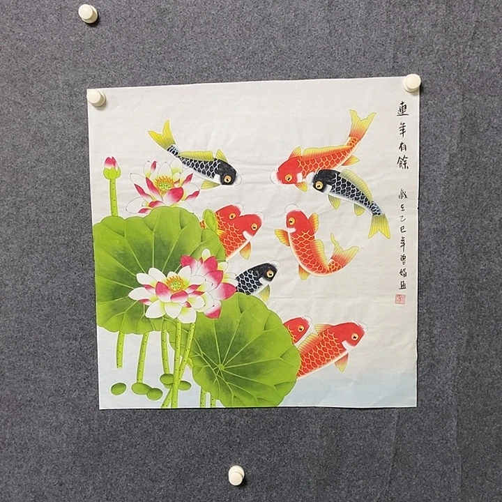 国画四尺斗方工笔一幅