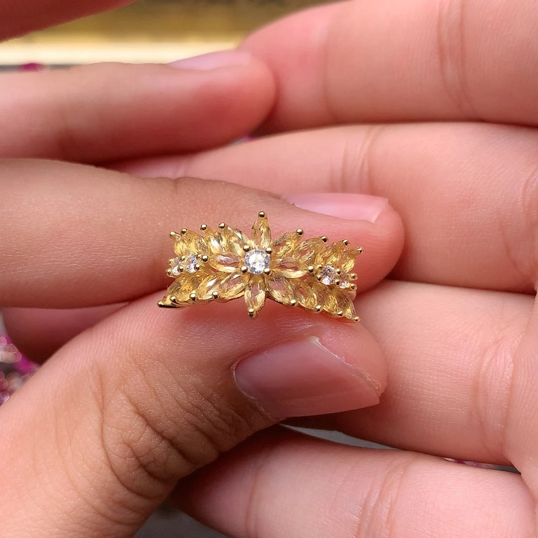 水晶戒指银S925镶嵌11111