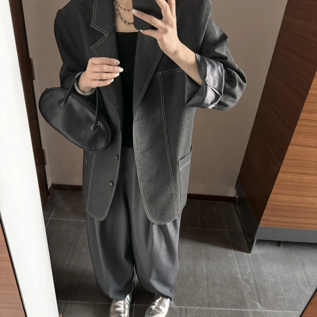 ｛귤 언니｝af高端定制进口明线西服外套