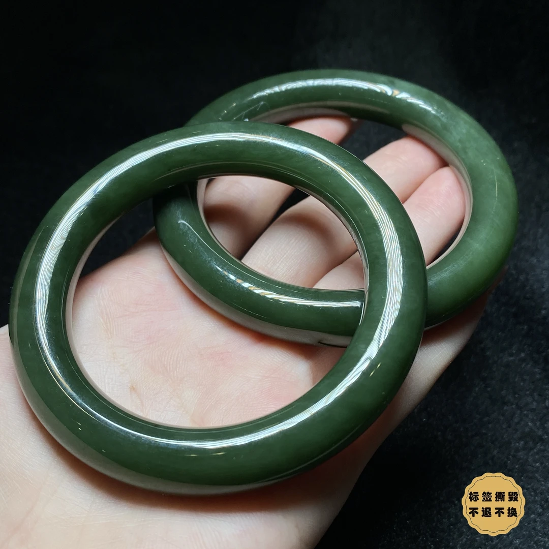 【小北珠宝】和田玉圆条手镯圈口53-59【多样性发一件】28-AH54X833