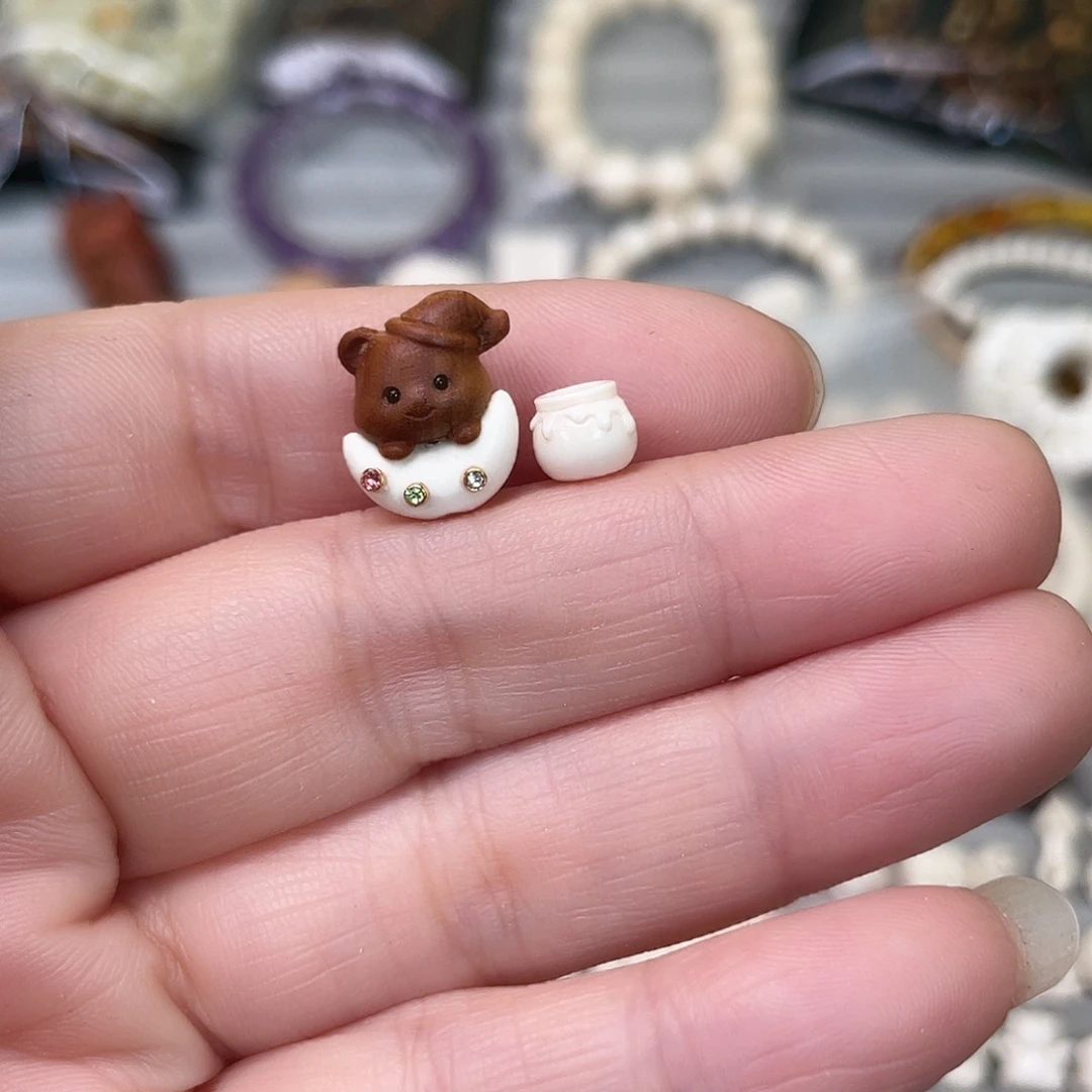 手串/手链/手镯猛犸象牙月亮熊。小蜜罐