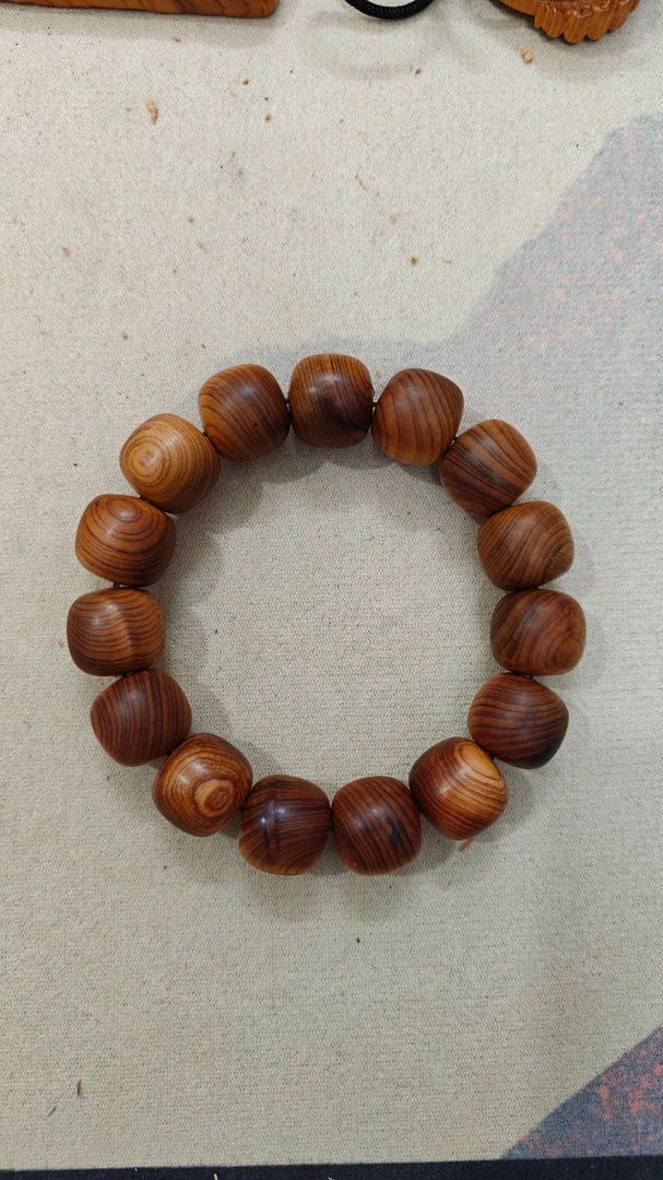 16*15mm崖柏陈化料老型珠黑油手串男女适用纹理细腻可崖柏手串